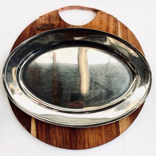 Platter, Stainless Steel 40cm Oval